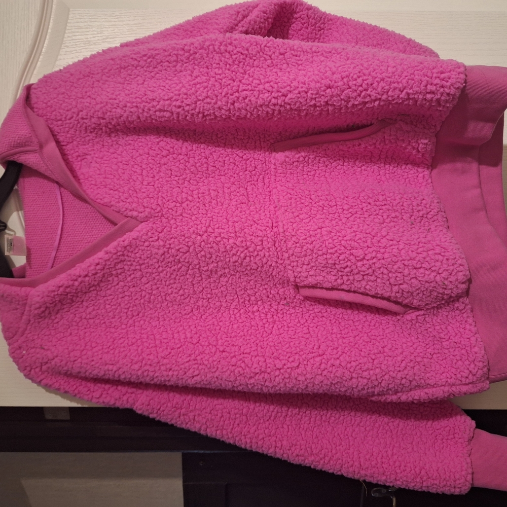 Cozy Pink Sherpa Pullover